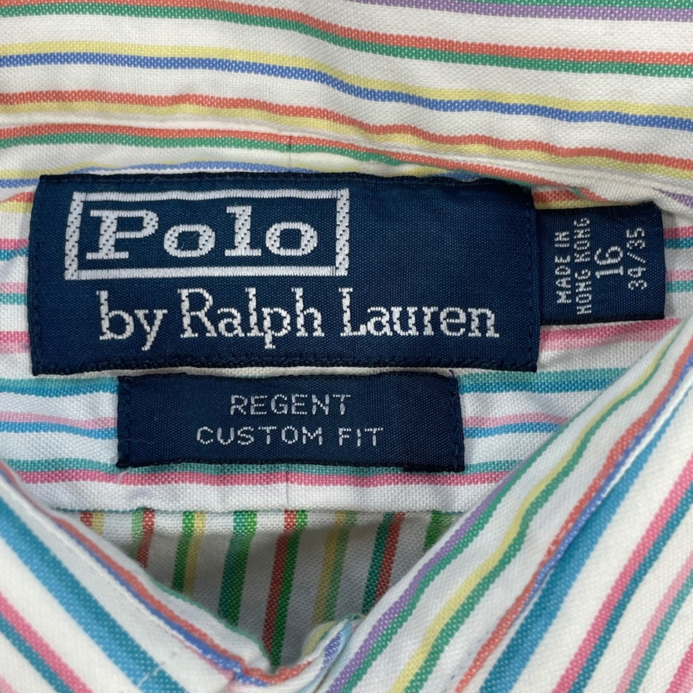 Polo Ralph Lauren Multi Color Striped Regent Custom Fit Shirt Mens 16 34/35 - Picture 3 of 7